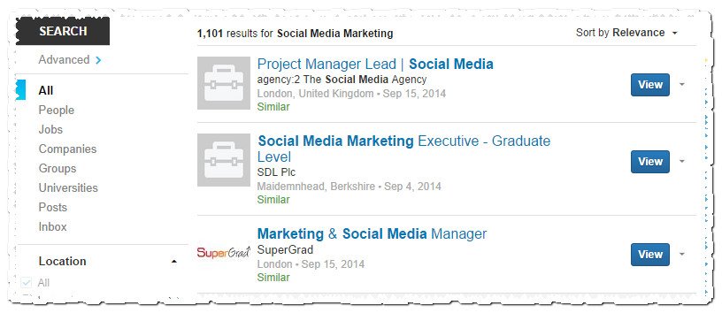 Jobs containing 'Social Media Marketing'